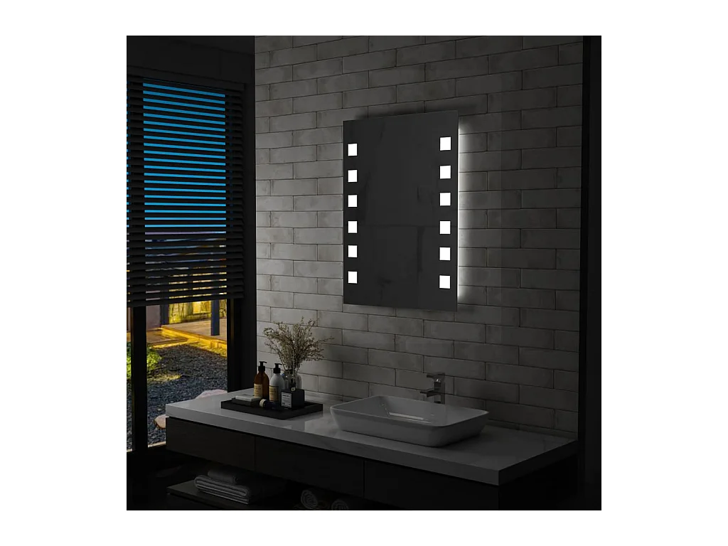 Miroir mural à LED pour salle de bains 60x80 cm FR77342