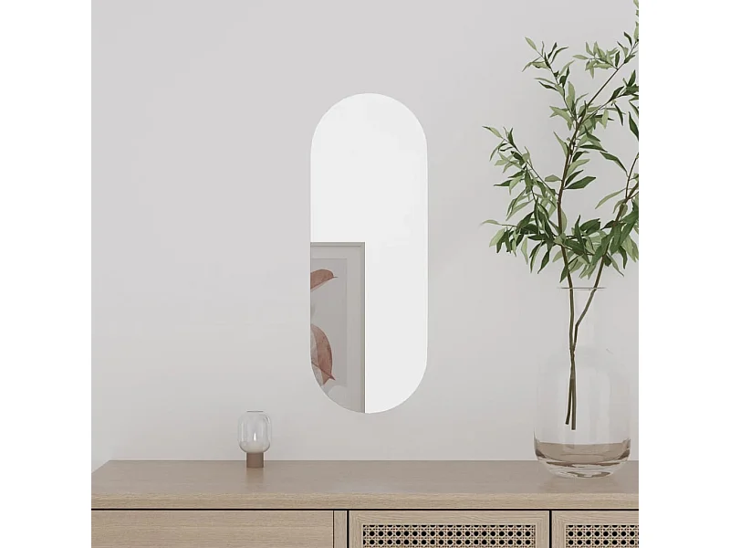 Miroir mural 15x40 cm Verre Ovale FR13159