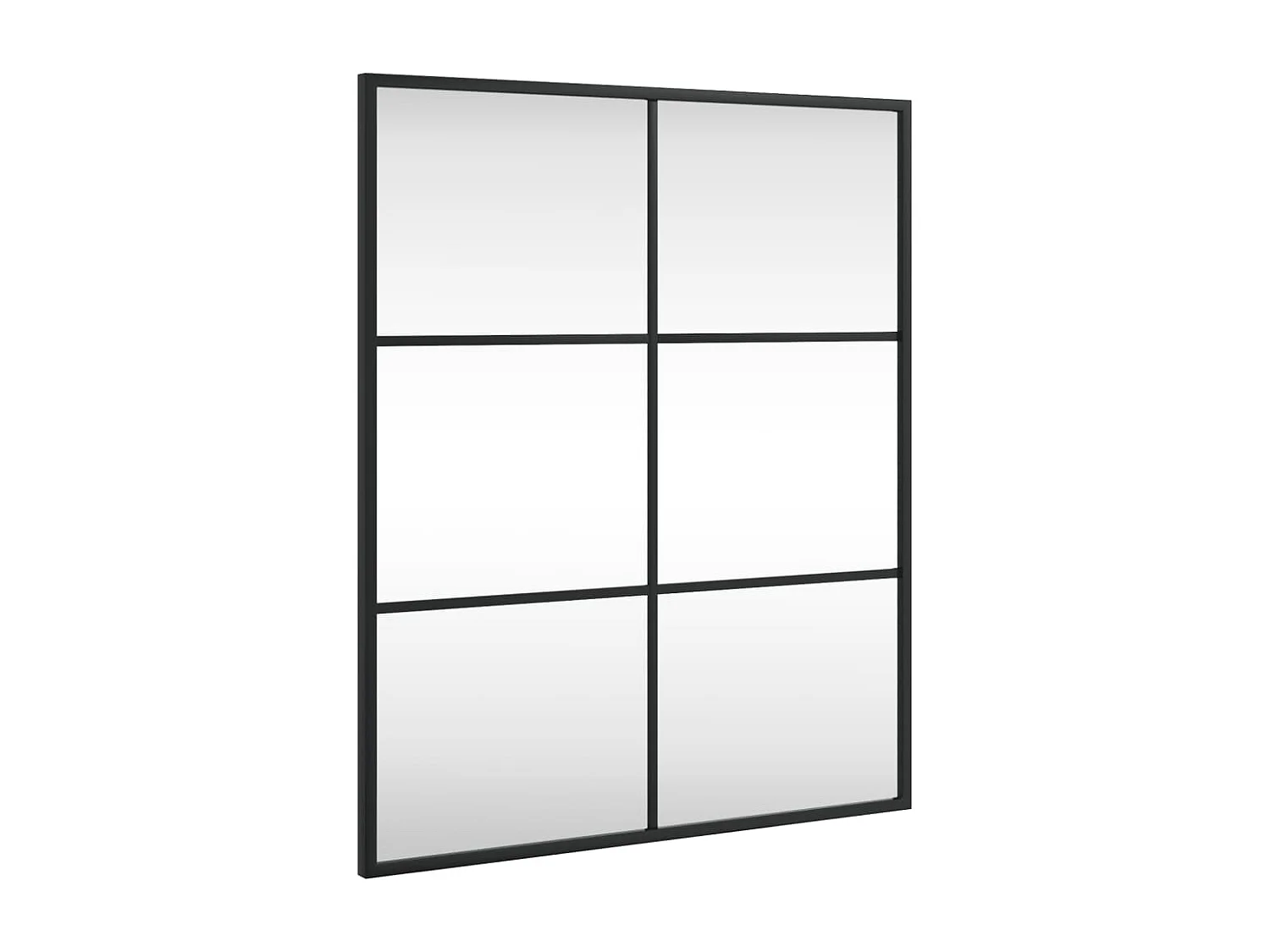 Miroir mural noir 50x60 cm rectangulaire fer FR34781