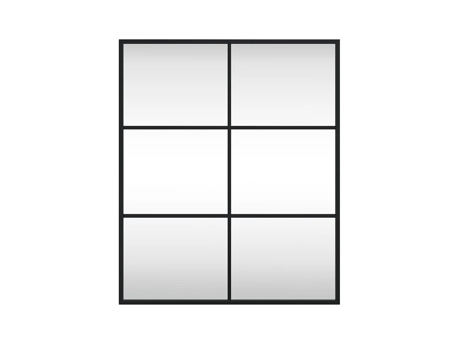 Miroir mural noir 50x60 cm rectangulaire fer FR34781