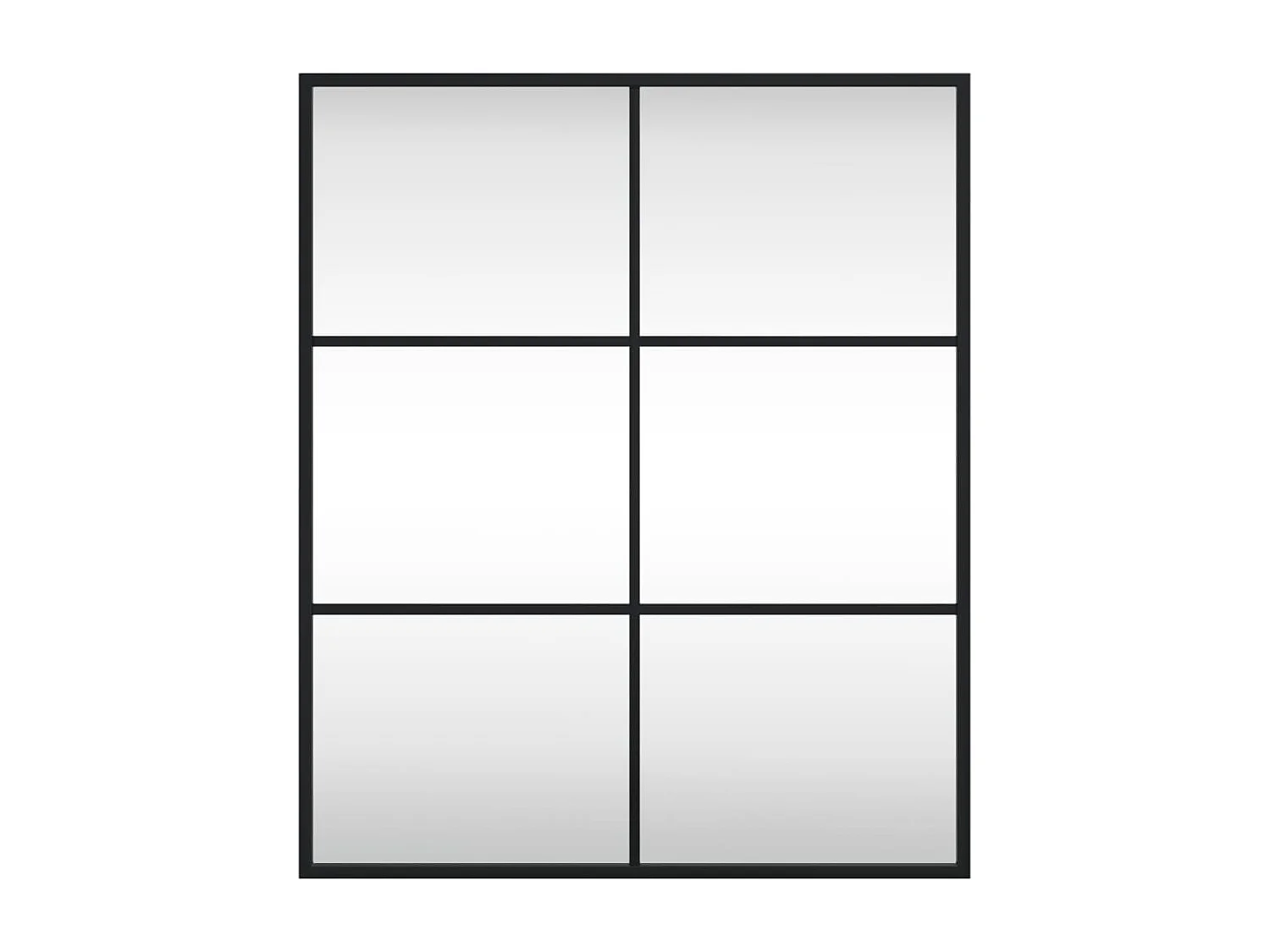 Espejo de pared rectangular de hierro negro 50x60 cm ES958326