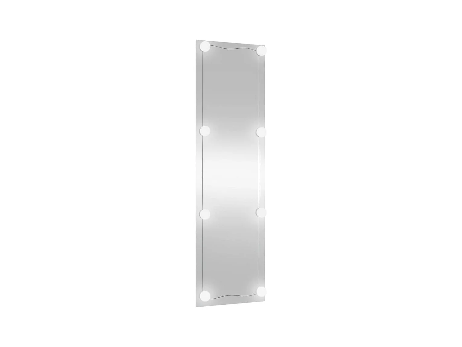 Espejo de pared rectangular con luces LED vidrio 30x100 cm ES866563