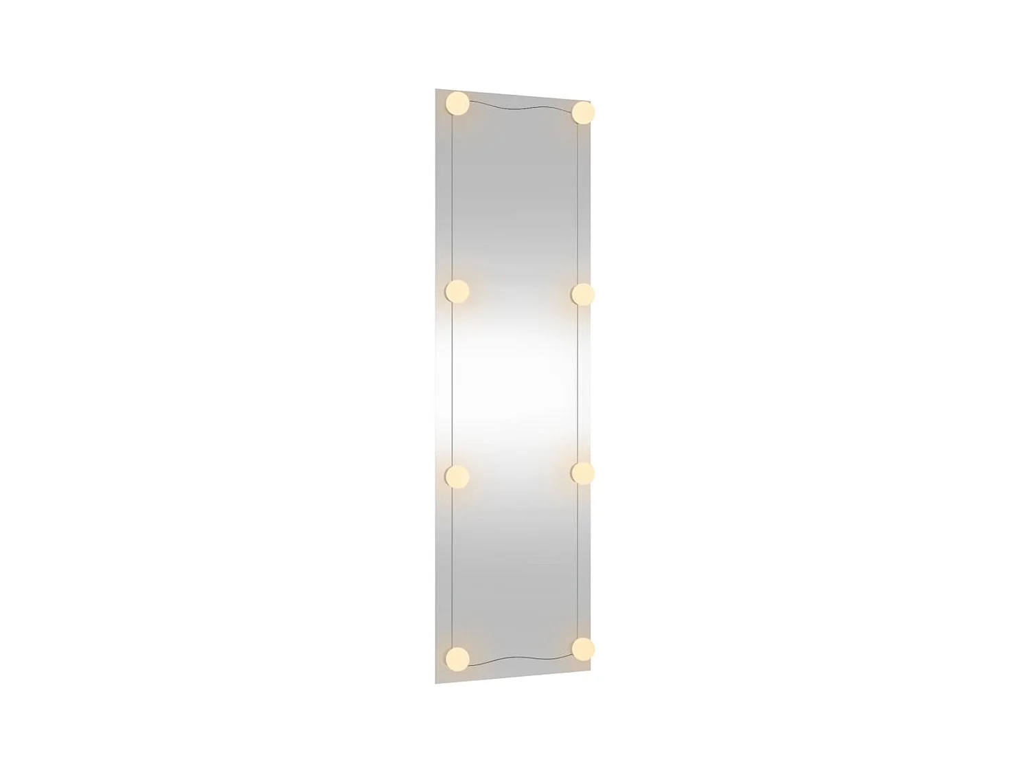 Espejo de pared rectangular con luces LED vidrio 30x100 cm ES866563