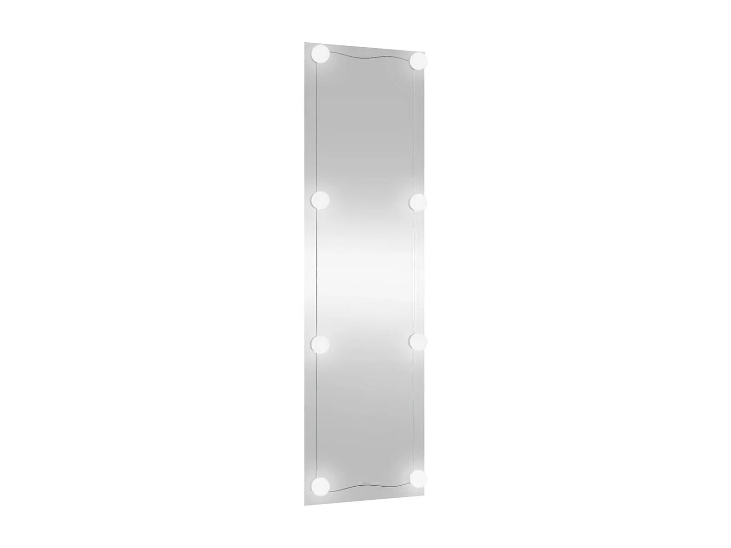 Miroir mural avec lumières LED 30x100 cm verre rectangulaire FR51591