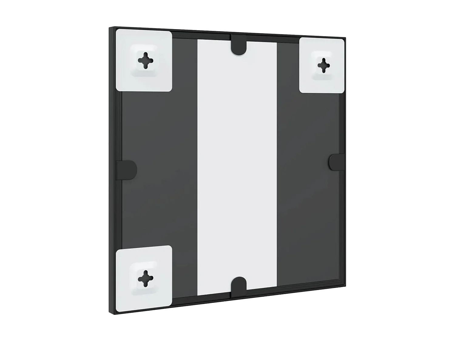 Miroir mural noir 30x30 cm carré fer FR31208