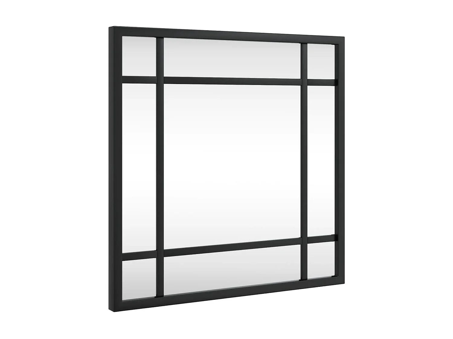 Miroir mural noir 30x30 cm carré fer FR31208