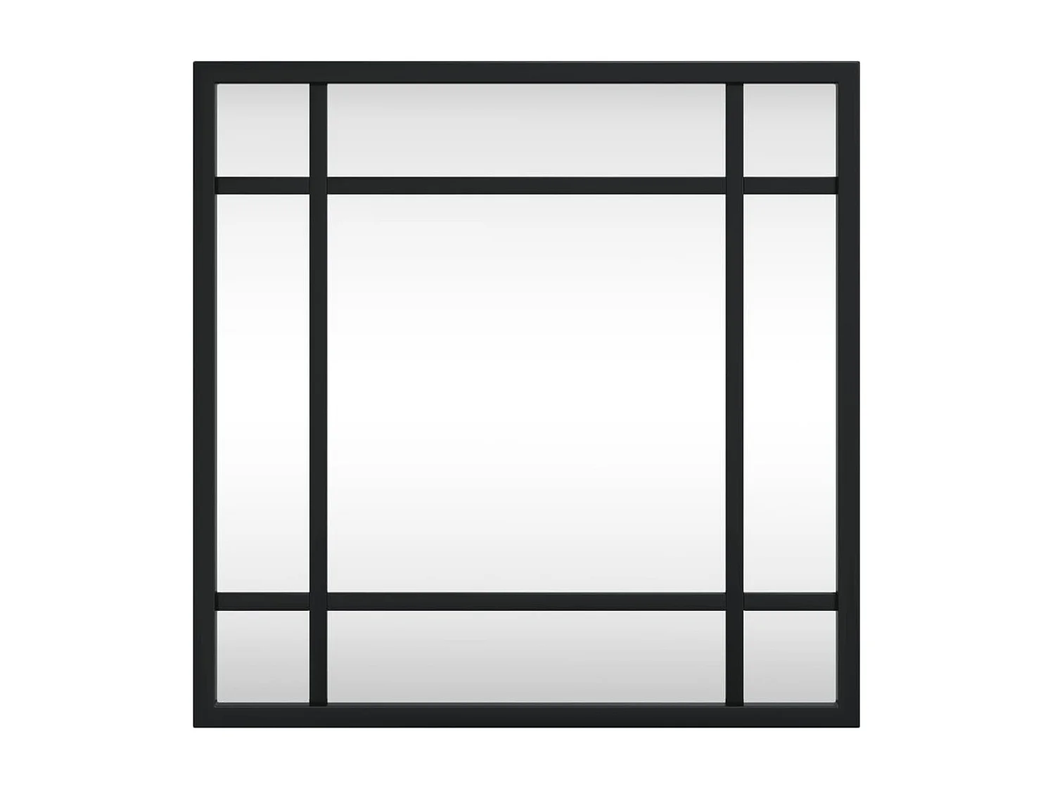 Miroir mural noir 30x30 cm carré fer FR31208