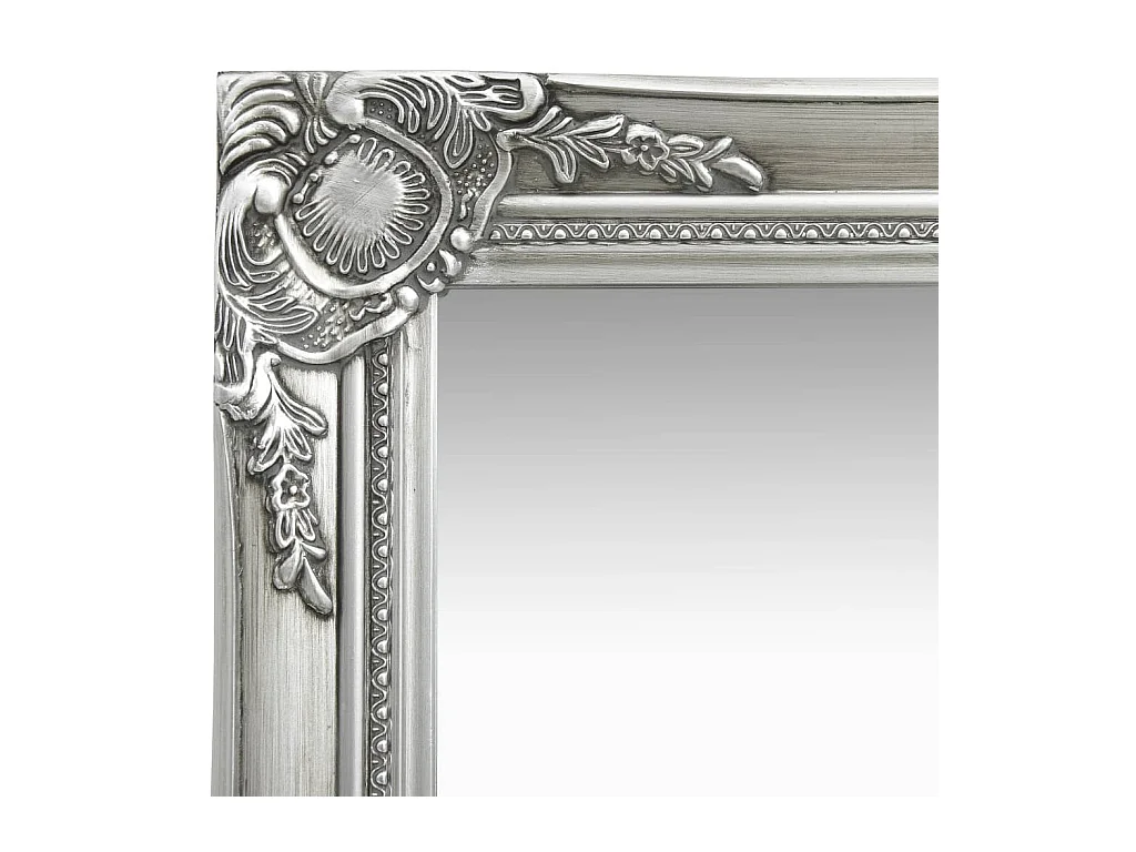 Miroir mural style baroque 40x40 cm Argenté FR61039