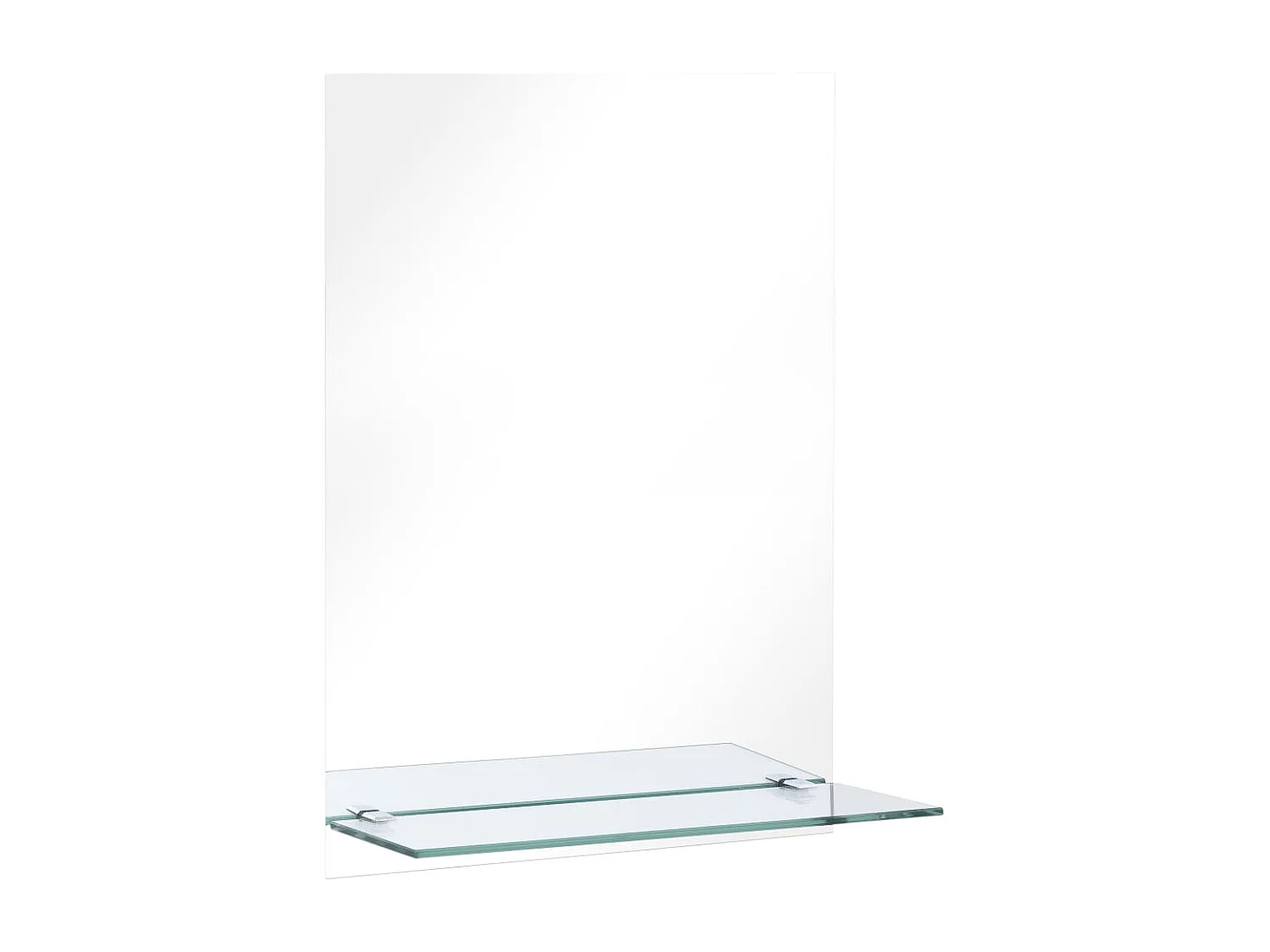 Espejo de pared con estante de vidrio templado 40x60 cm ES899319