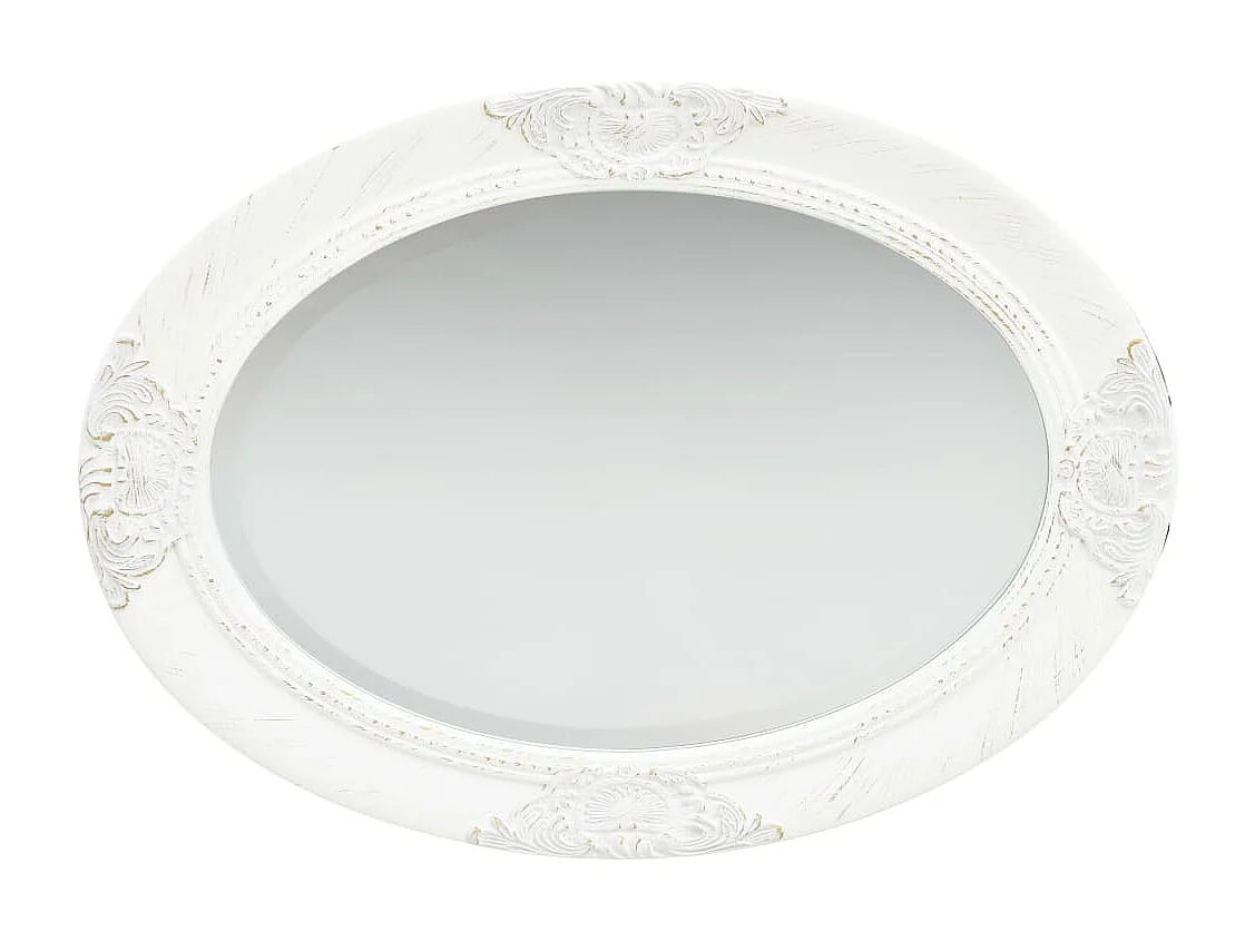 Miroir mural style baroque 50x70 cm Blanc FR61871