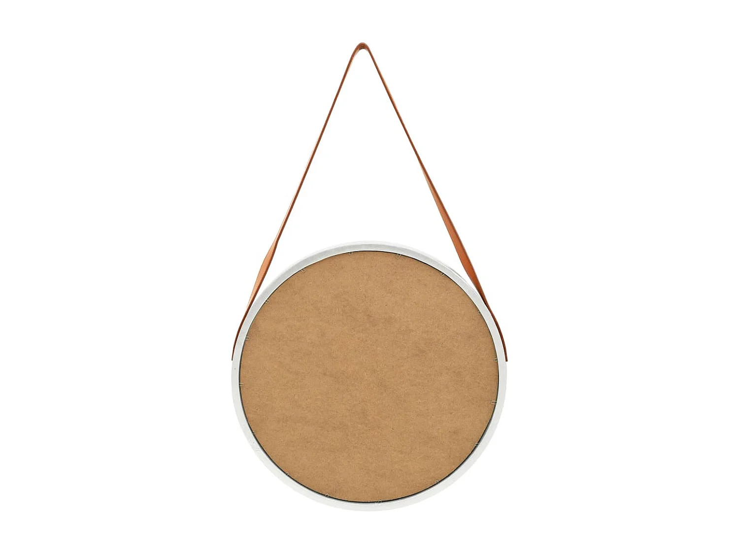 Wandspiegel met band 50 cm zilverkleurig BE599701