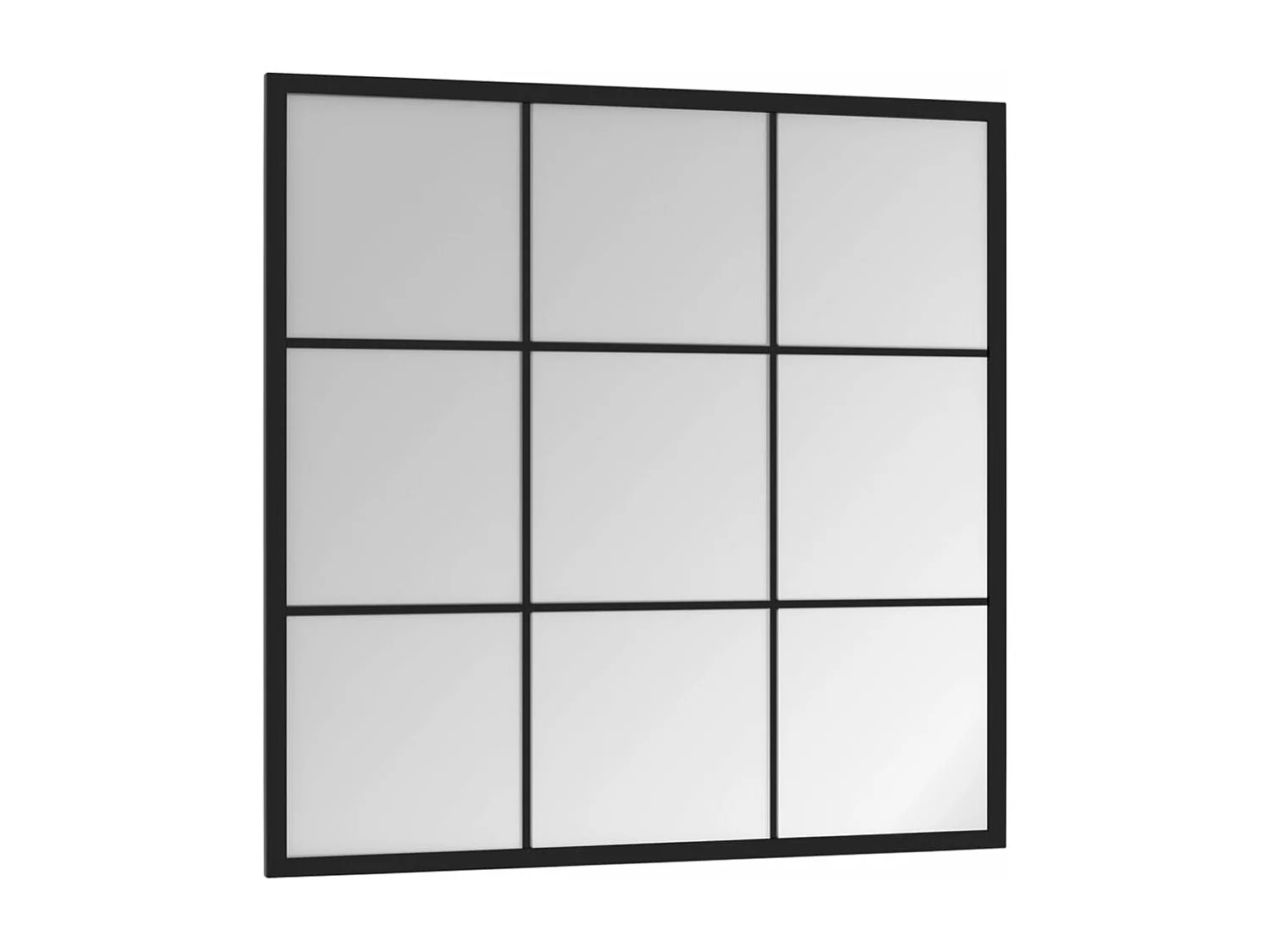 Miroir mural noir 60x60 cm métal FR54272