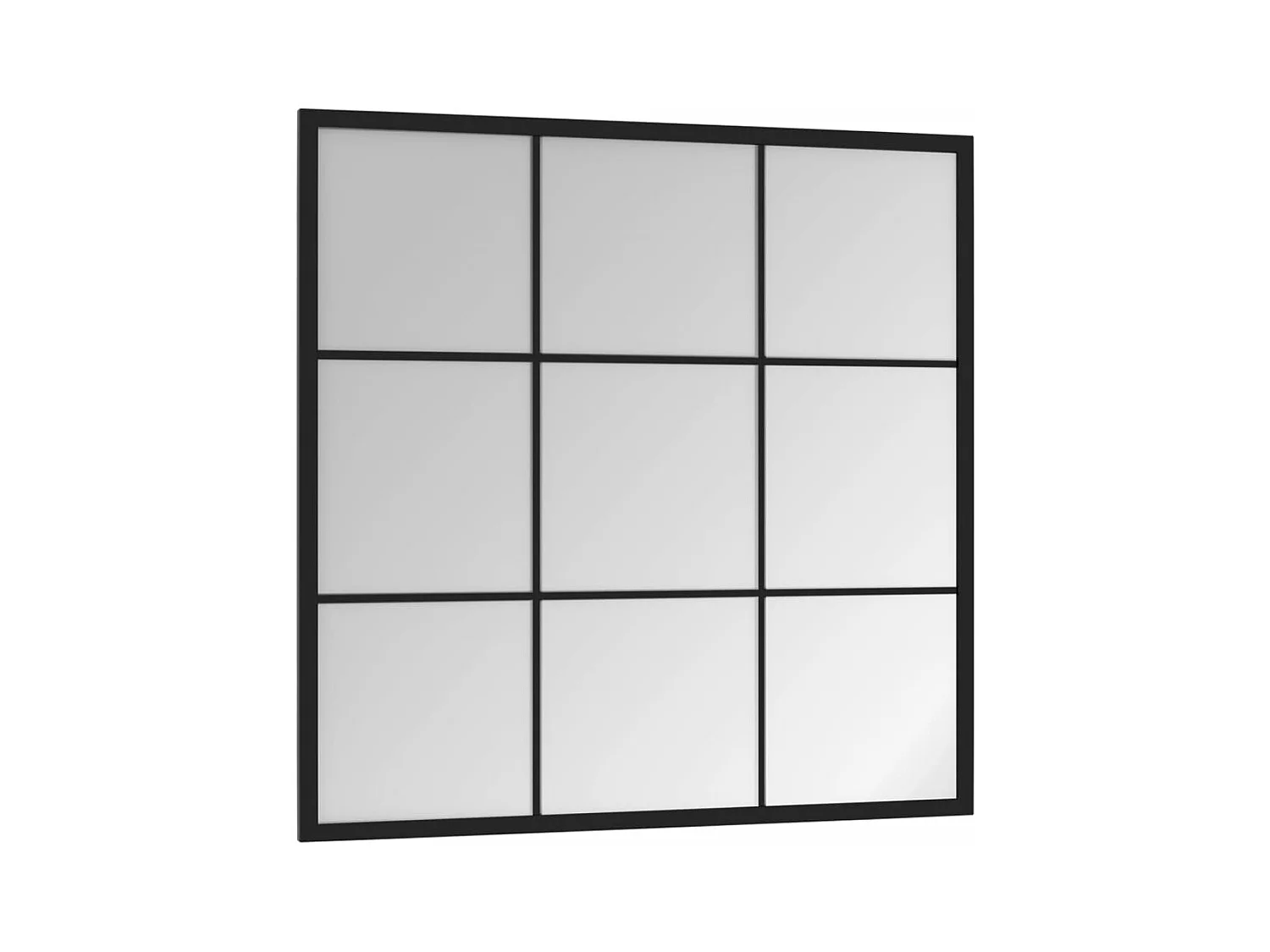 Miroir mural noir 60x60 cm métal FR54272