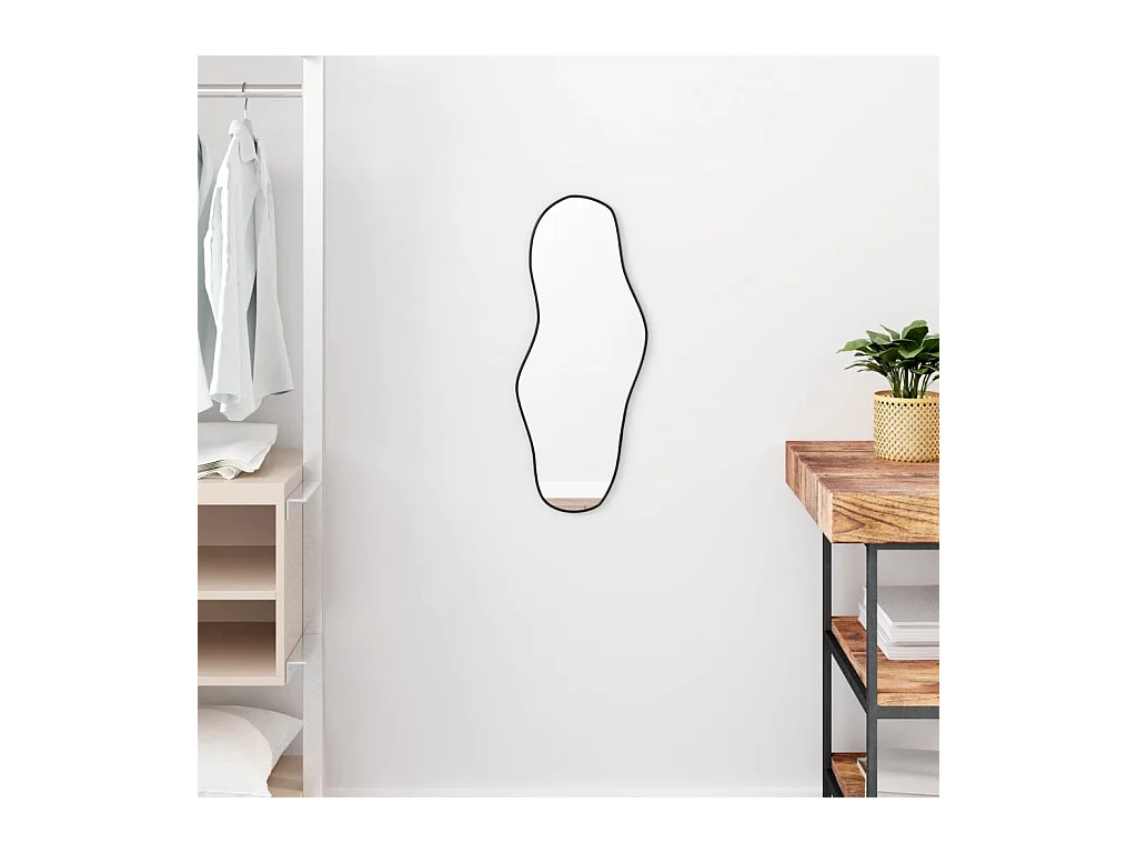 Miroir mural Noir 60x25 cm FR16351