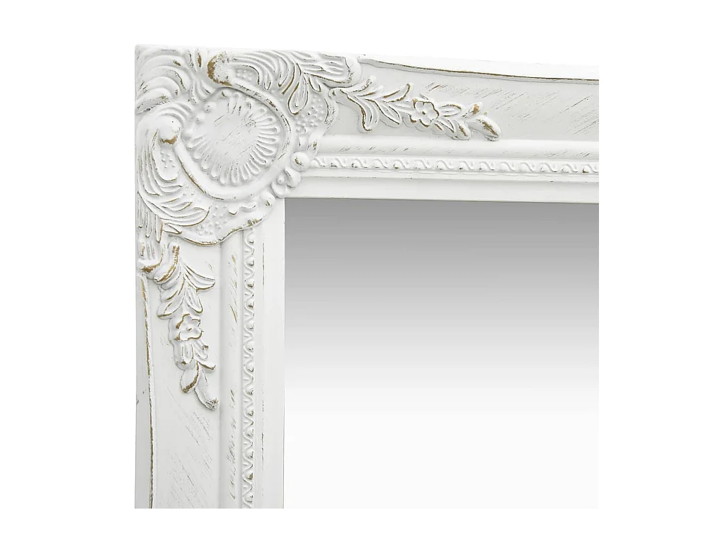 Miroir mural style baroque 40x40 cm Blanc FR28680