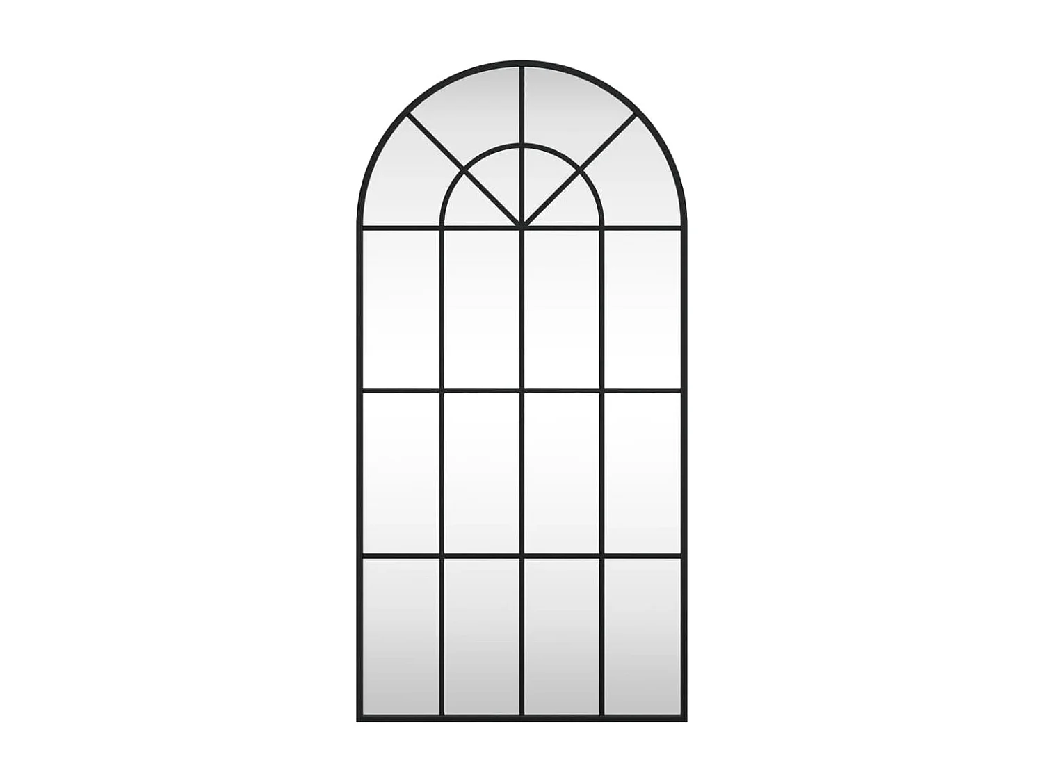 Miroir mural noir 50x100 cm arche fer FR96417