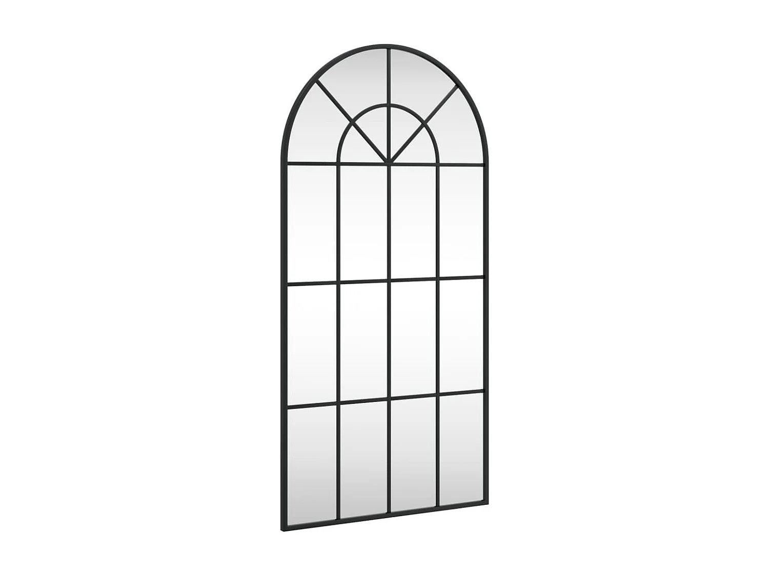 Wandspiegel boog 50x100 cm ijzer zwart BE318581