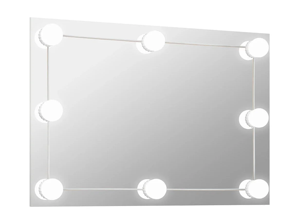 Miroir mural avec lampes LED Rectangulaire Verre FR62880
