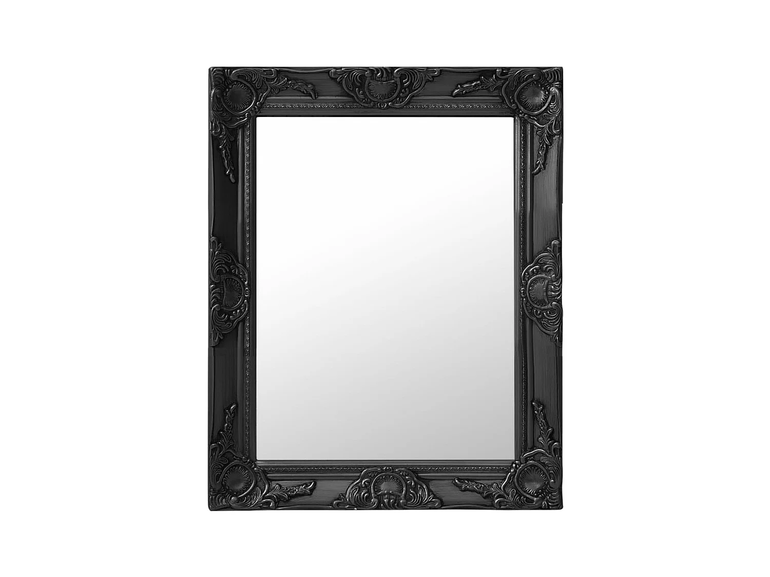 Miroir mural style baroque 50x60 cm noir FR39020
