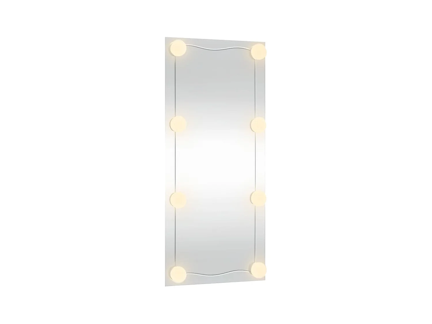 Miroir mural avec lumières LED 30x80 cm verre rectangulaire FR65948