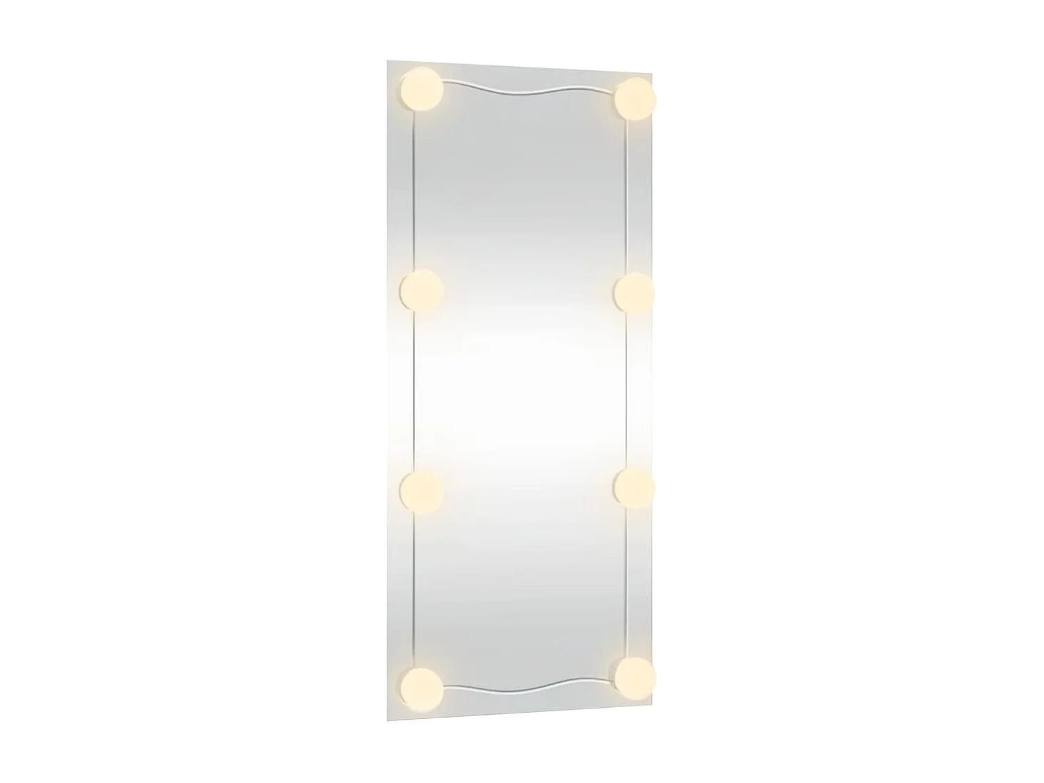 Miroir mural avec lumières LED 30x80 cm verre rectangulaire FR65948