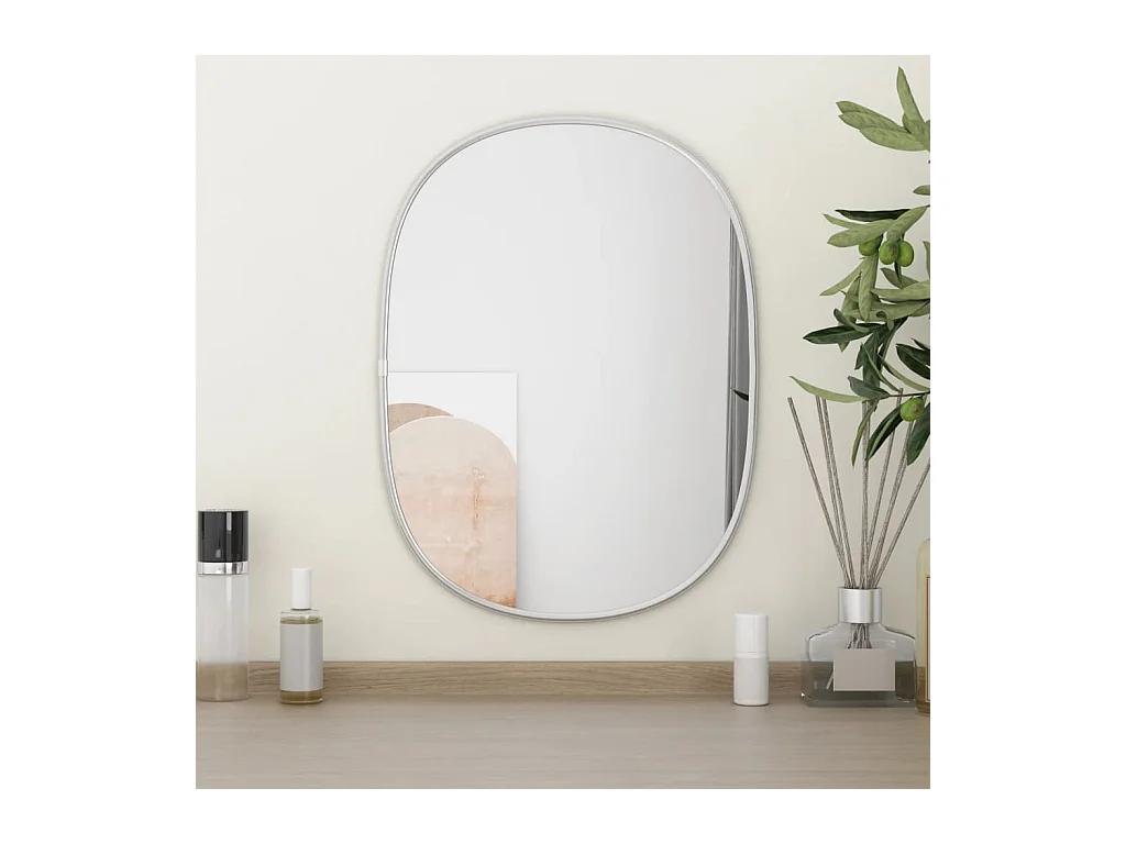 Miroir mural Argenté 40x30 cm FR17921
