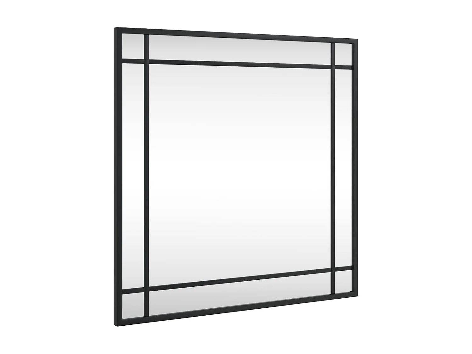 Miroir mural noir 50x50 cm carré fer FR89930