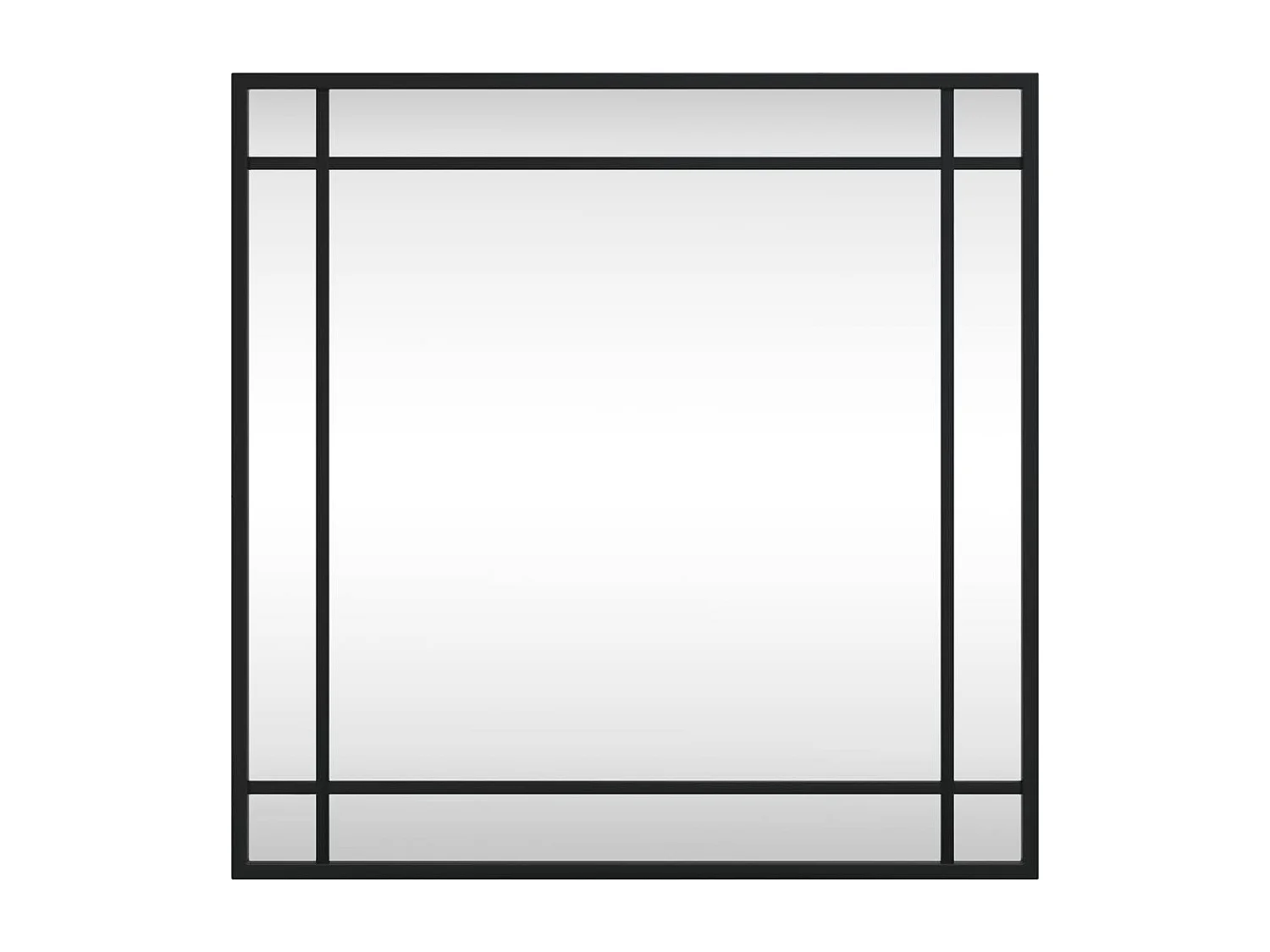 Miroir mural noir 50x50 cm carré fer FR89930