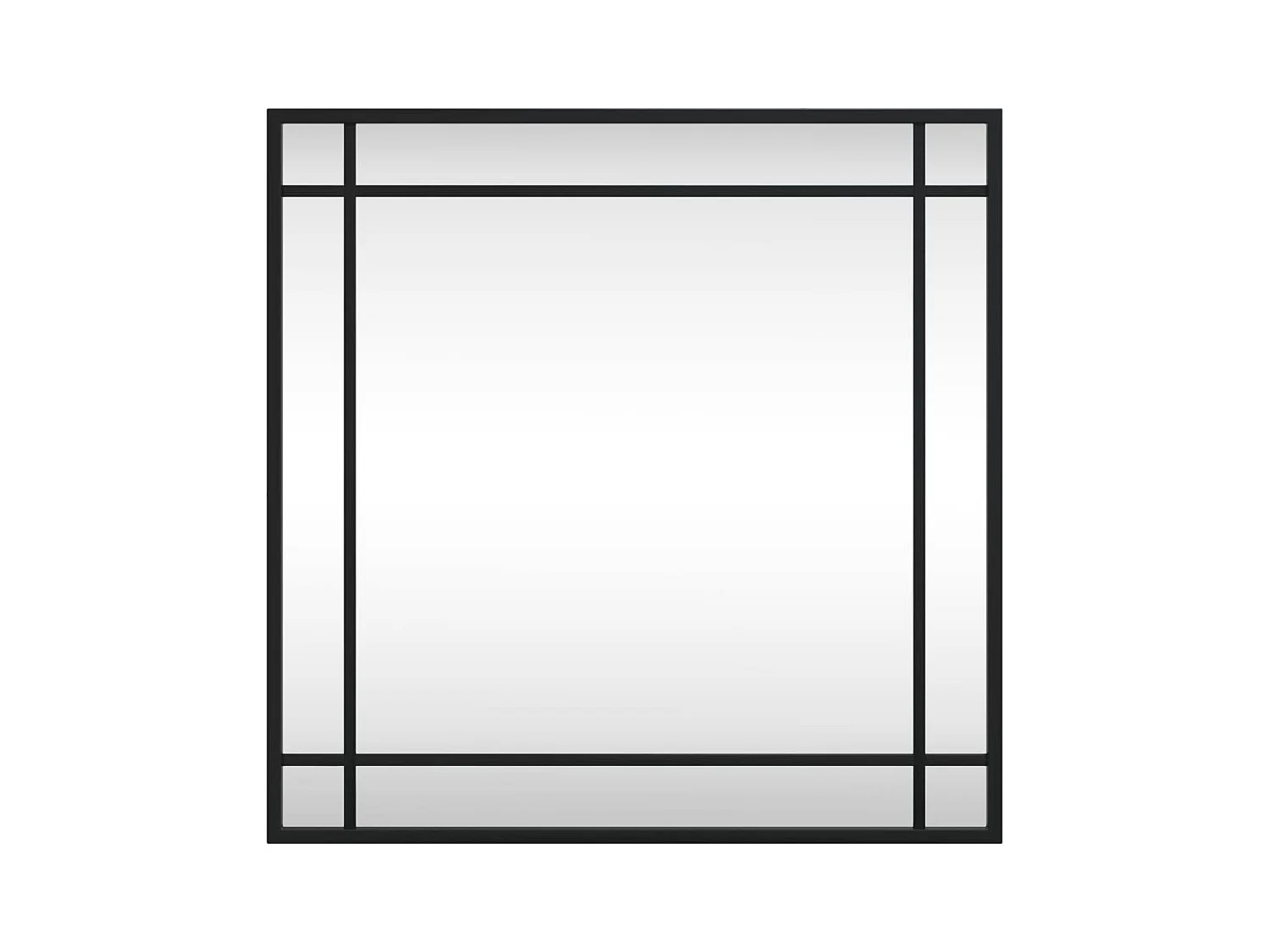 Espejo de pared cuadrado de hierro negro 50x50 cm ES480835