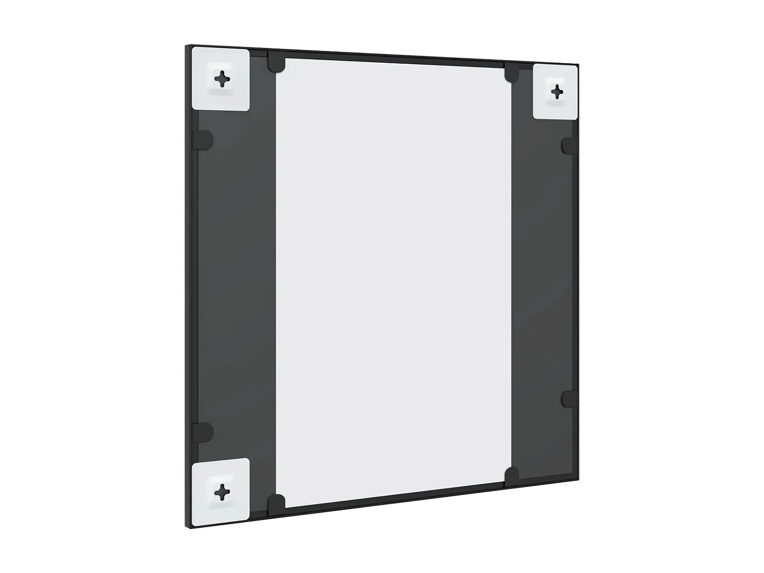 Miroir mural noir 50x50 cm carré fer FR89930