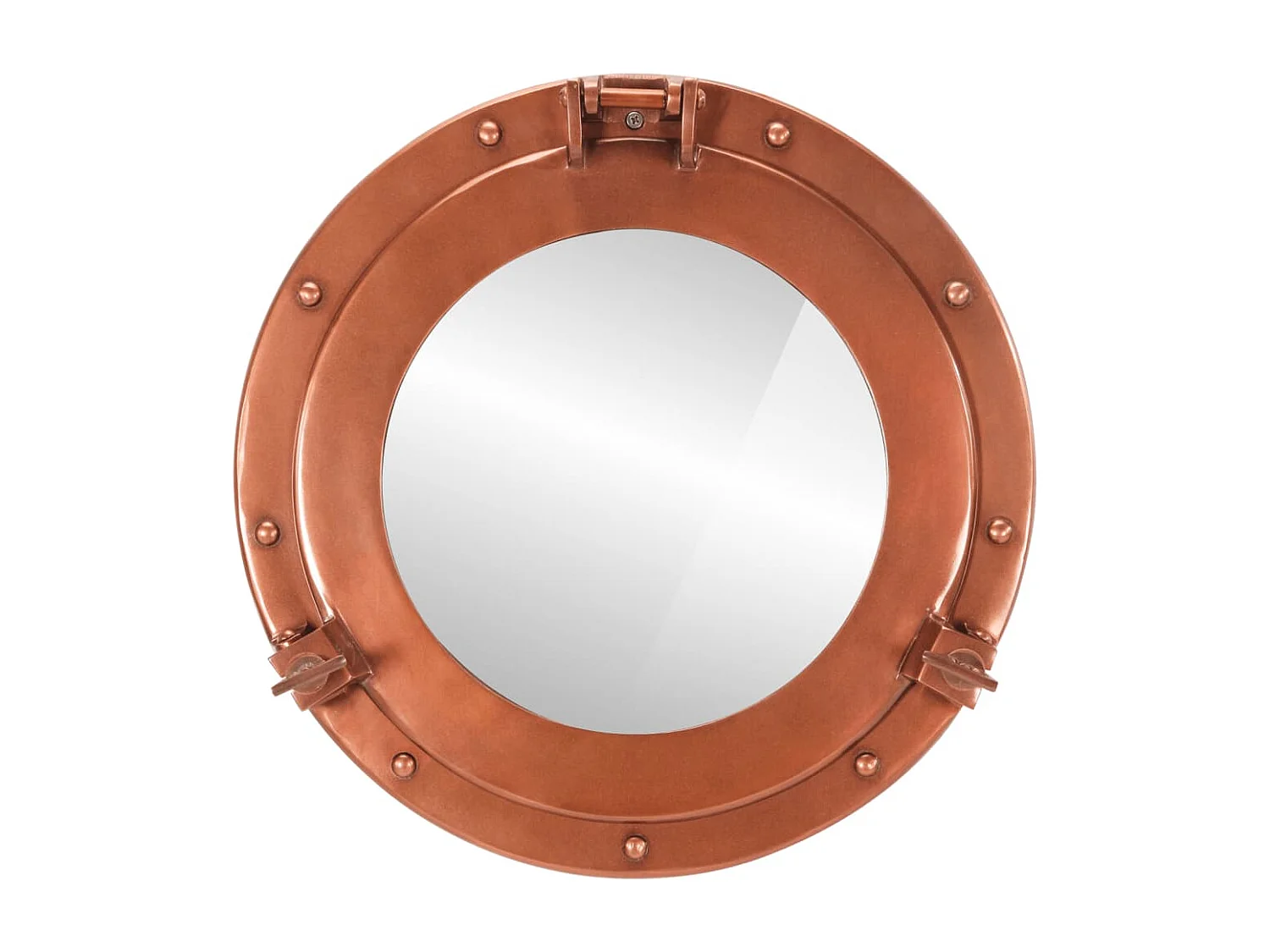 Wandspiegel patrijspoort Ø38 cm aluminium en glas BE587393