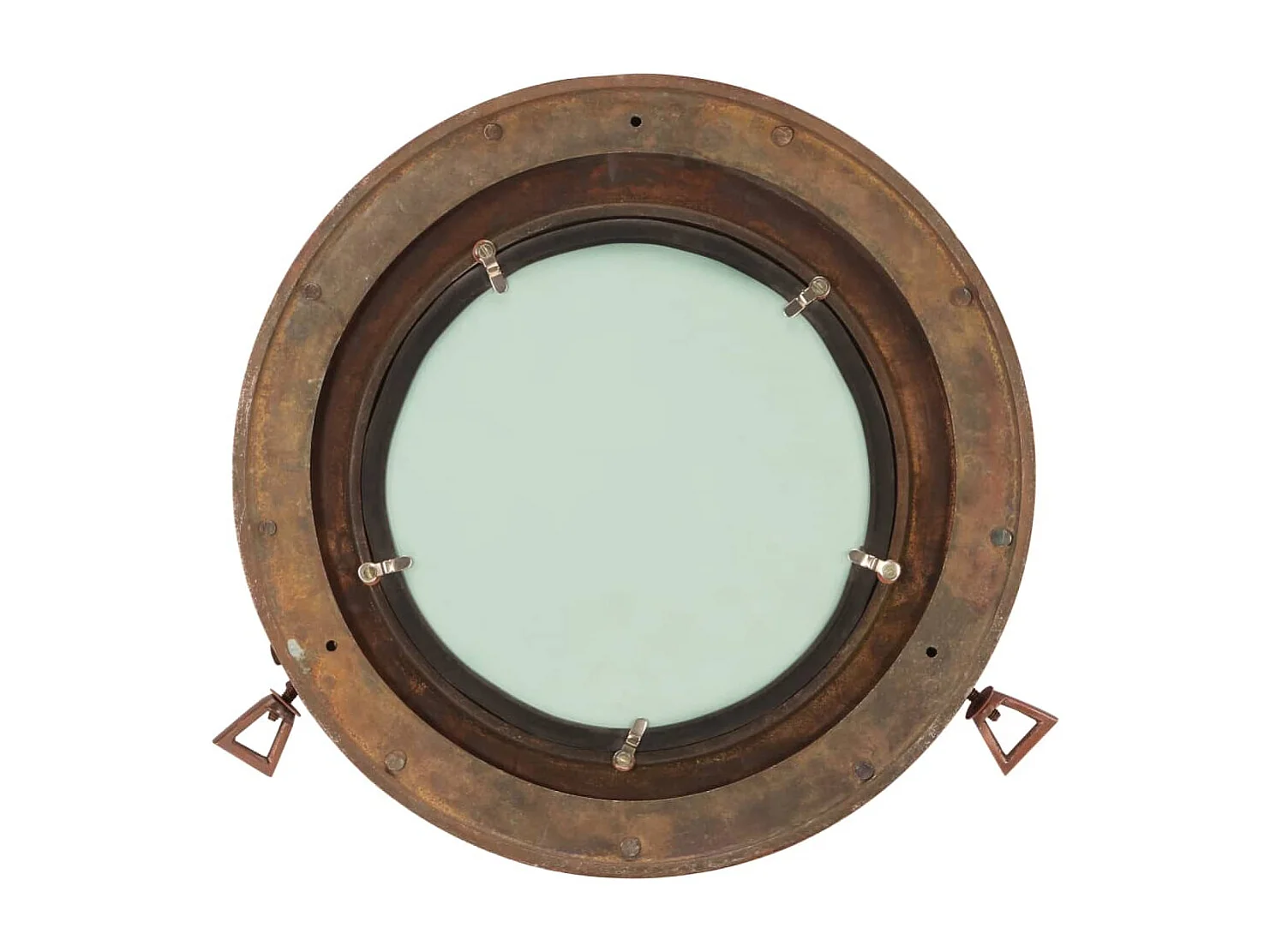 Wandspiegel patrijspoort Ø38 cm aluminium en glas BE587393