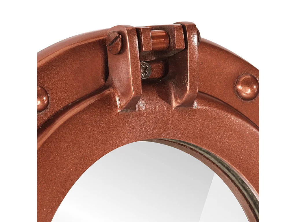 Wandspiegel patrijspoort Ø38 cm aluminium en glas BE587393