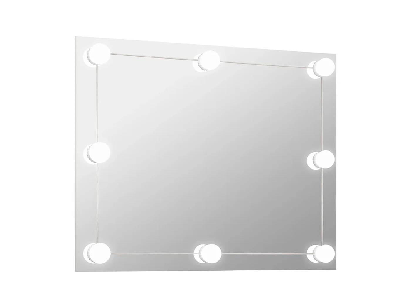 Miroir mural sans cadre avec lampes LED Rectangulaire Verre FR41417