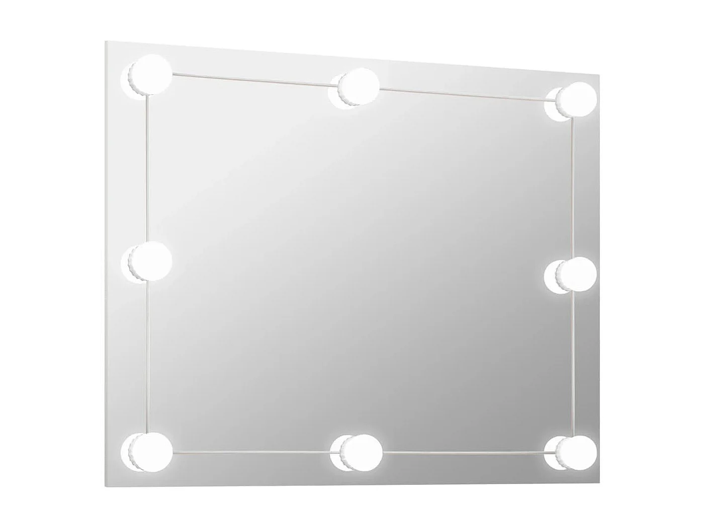 Miroir mural sans cadre avec lampes LED Rectangulaire Verre FR41417