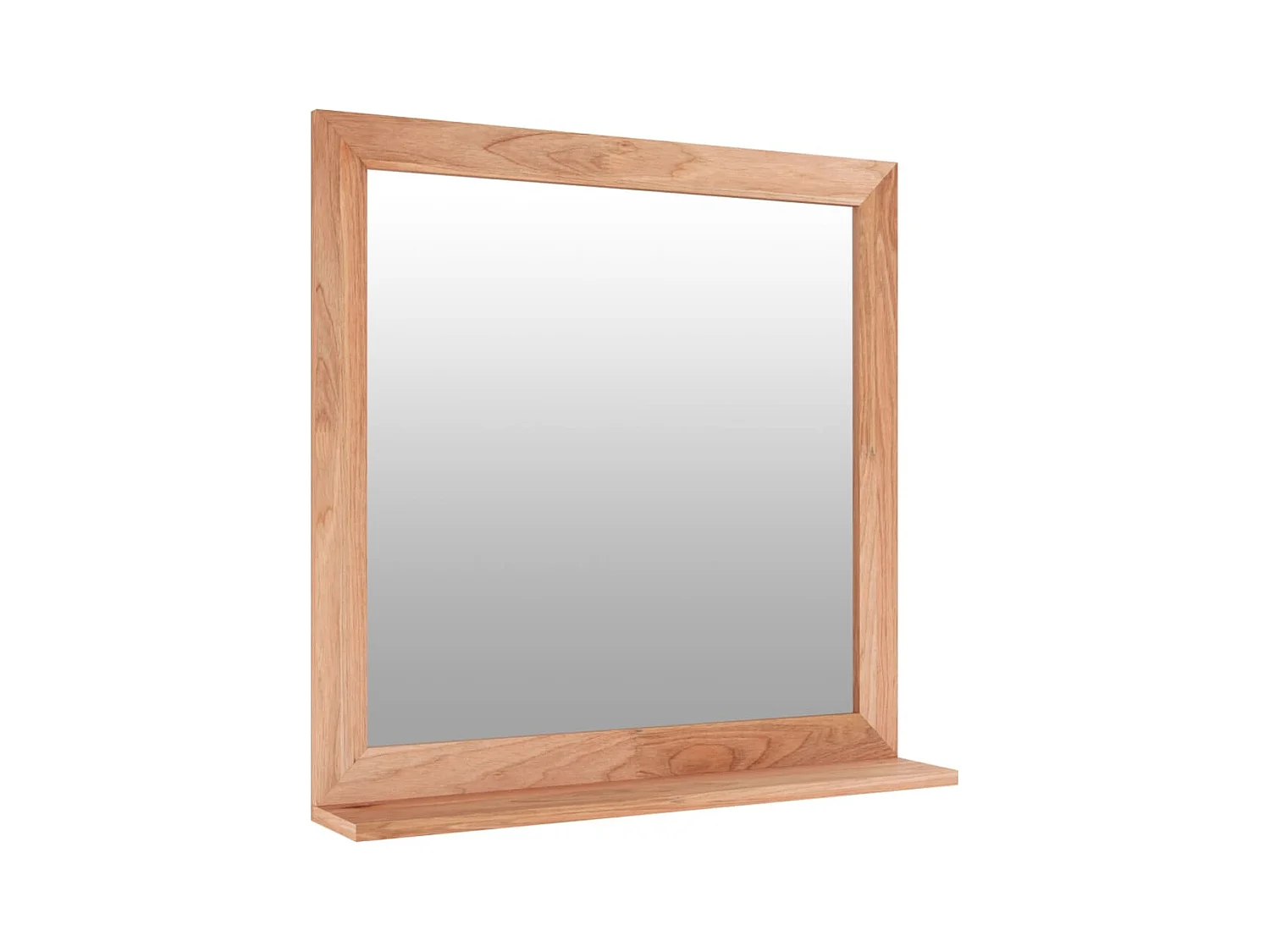 Miroir mural 55x55 cm Bois massif de noyer FR61763
