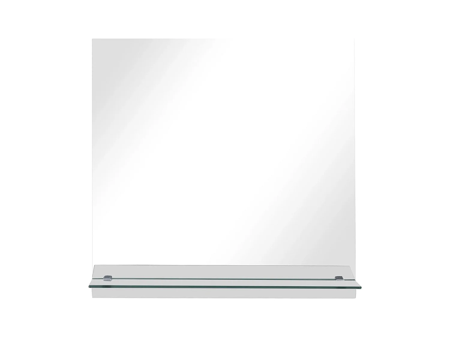 Espelho de parede c/ prateleira vidro temperado 40x40 cm PT264548