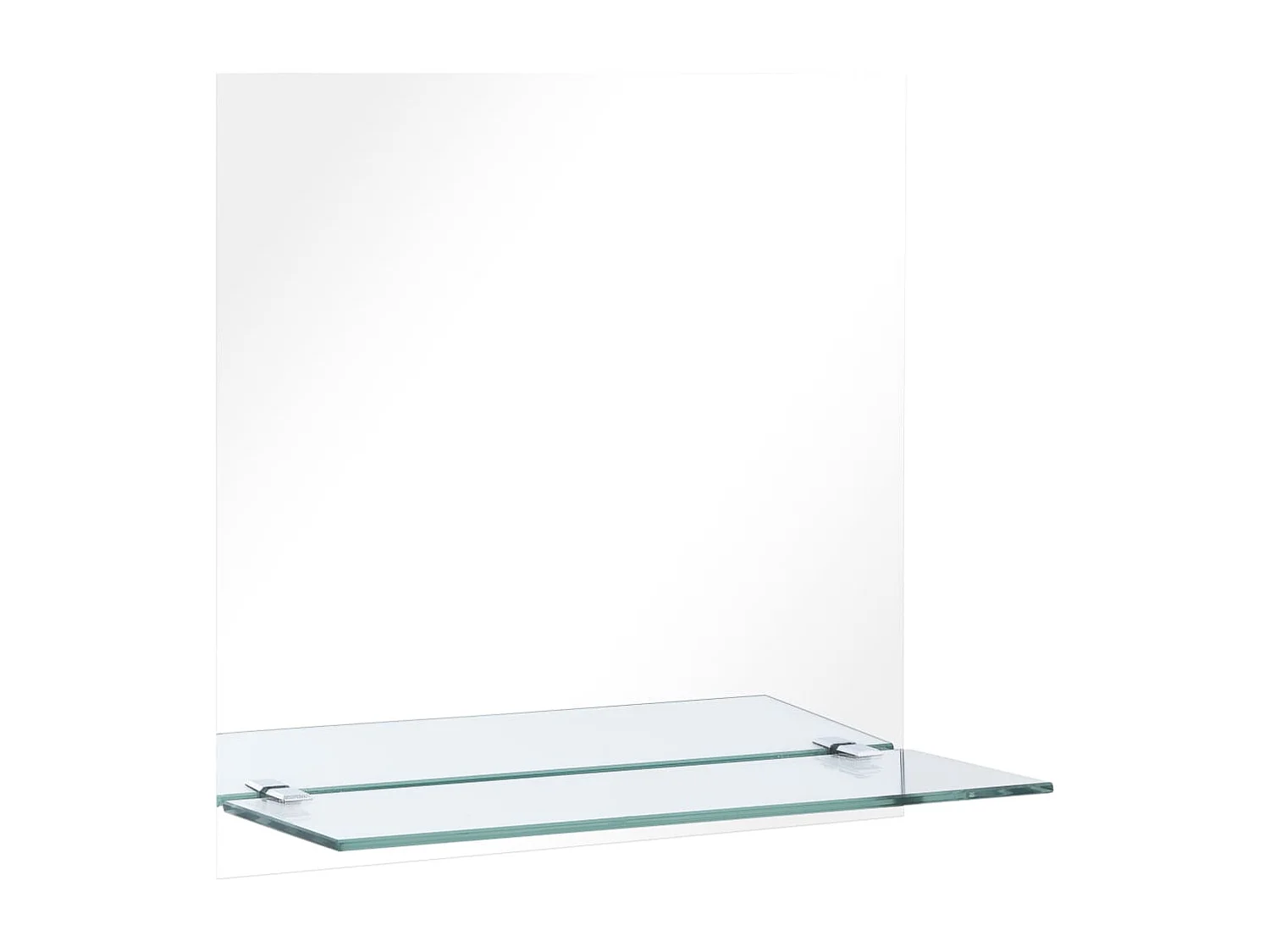 Miroir mural avec étagère 40x40 cm Verre trempé FR54776