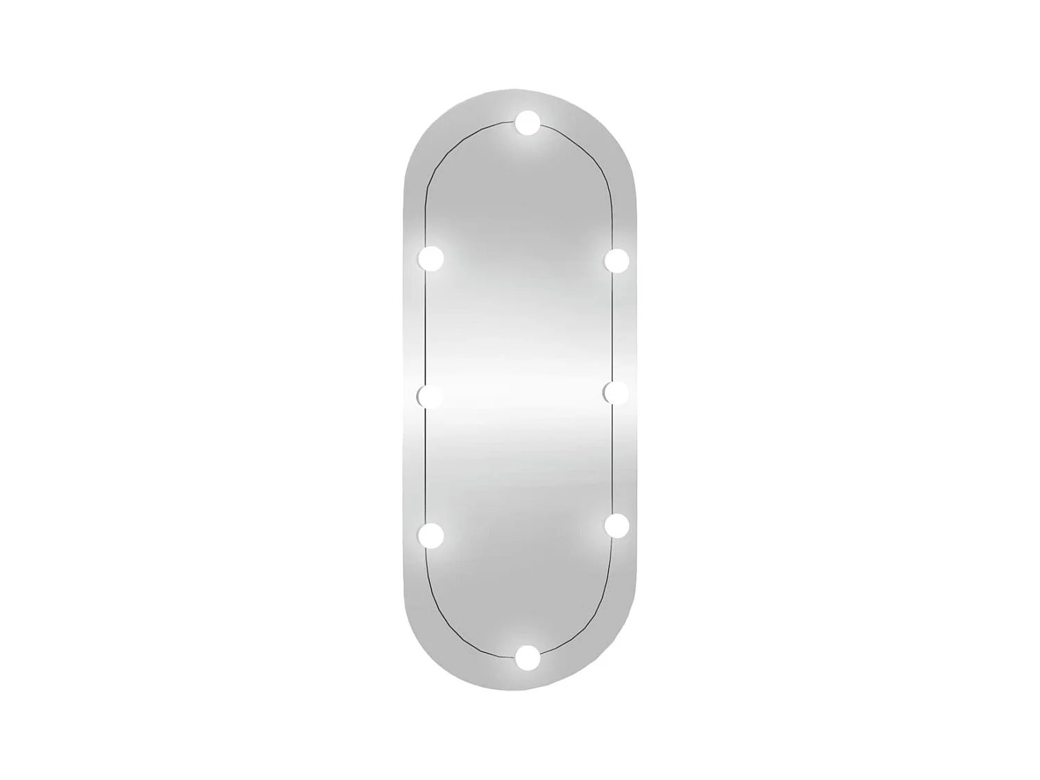 Wandspiegel met LED's ovaal 40x90 cm glas BE321337