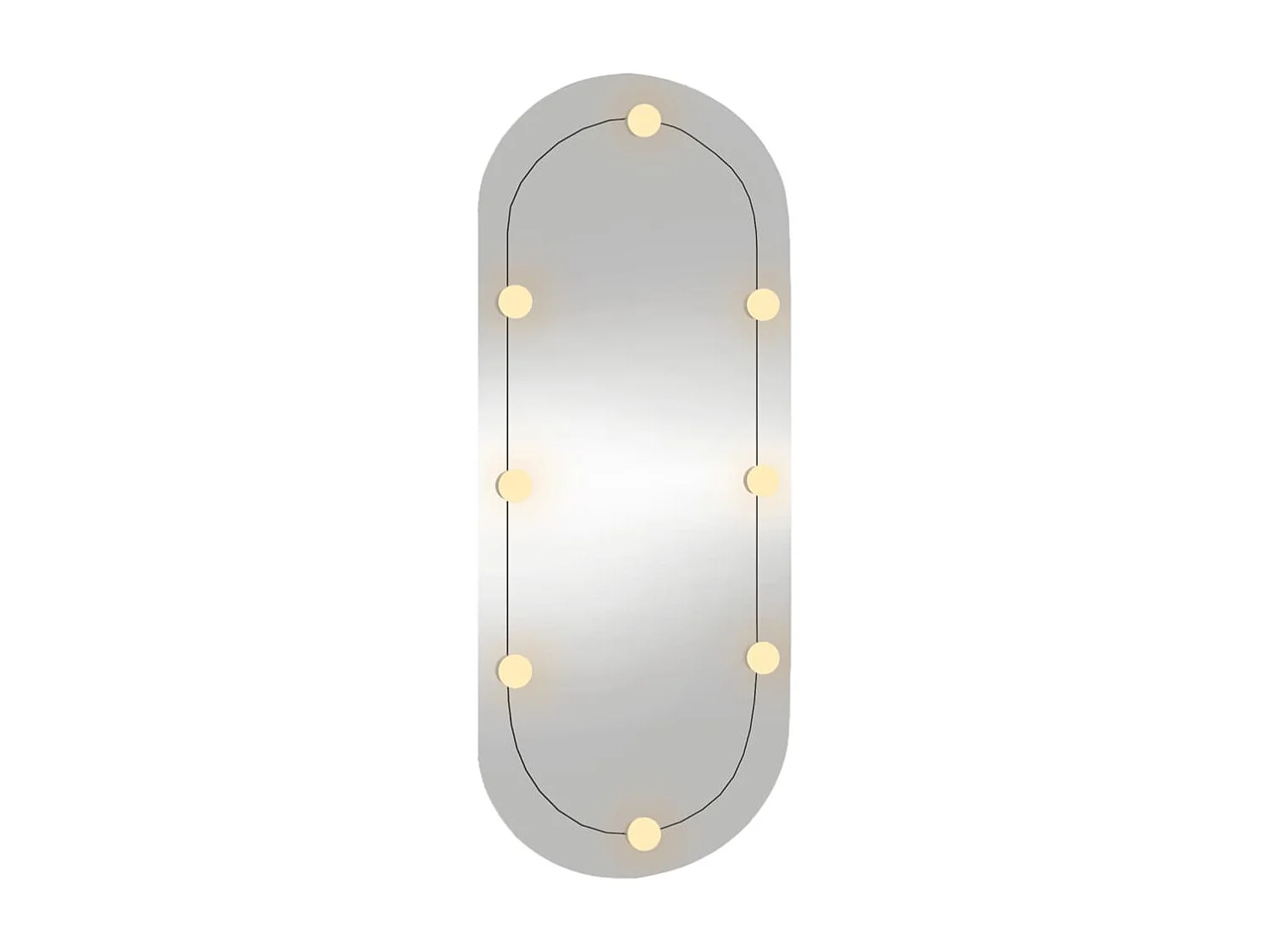 Espelho de parede oval com luzes LED 40x90 cm vidro PT206497
