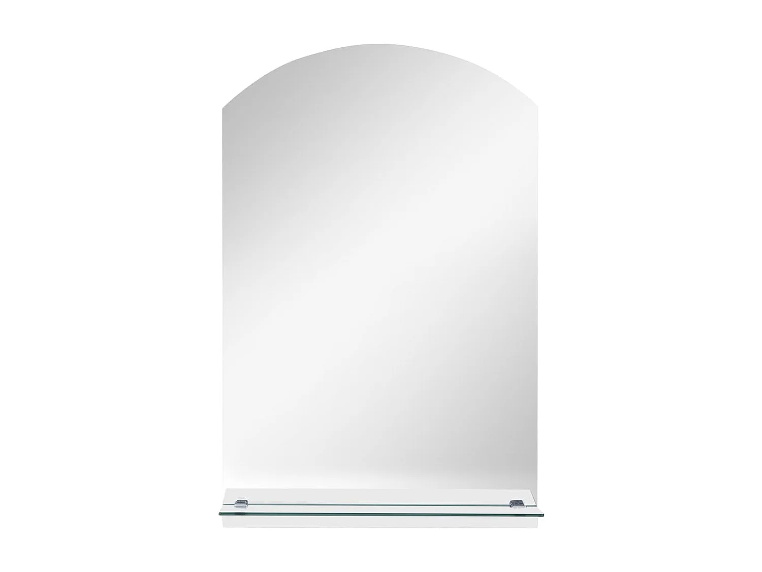 Espejo de pared con estante de vidrio templado 20x40 cm ES839206