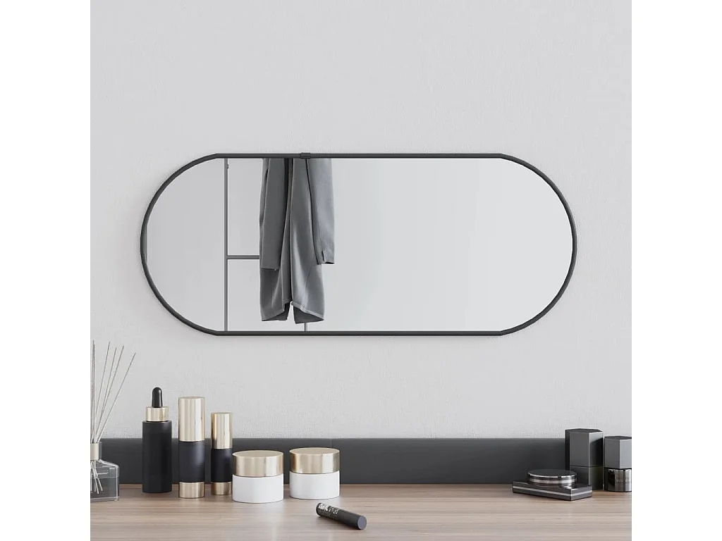 Miroir mural Noir 60x25 cm Ovale FR12089