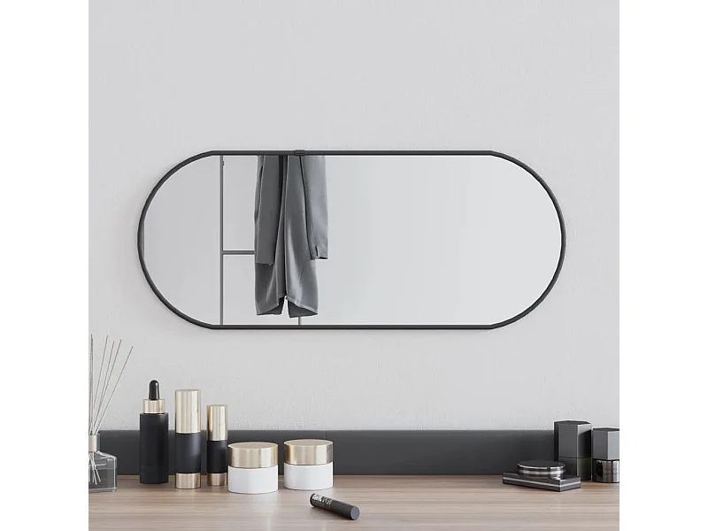 Miroir mural Noir 60x25 cm Ovale FR12089
