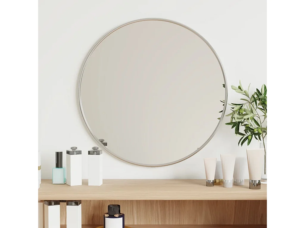 Miroir mural Argenté Ø 40 cm Rond FR11590