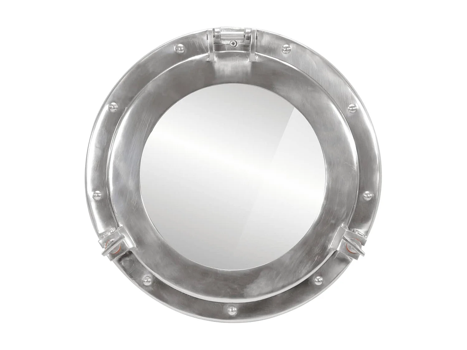 Miroir en forme de hublot mural Ø38 cm aluminium et verre FR99493