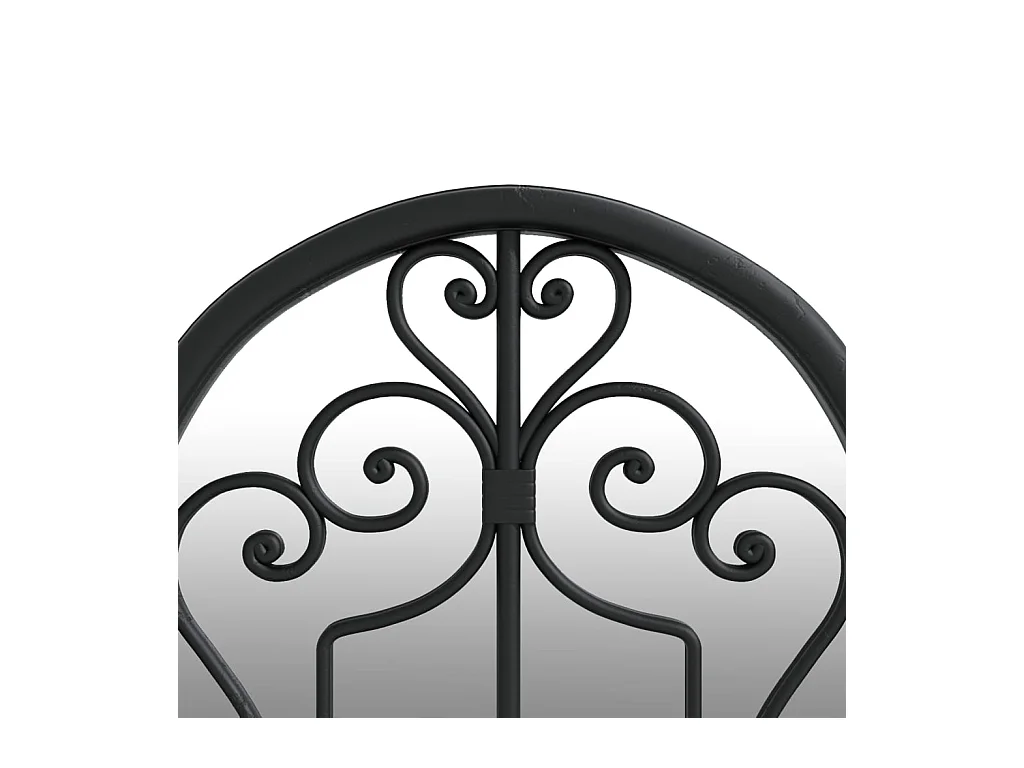 Miroir de jardin Noir 100x45 cm Fer pour utilisation extérieure FR46391