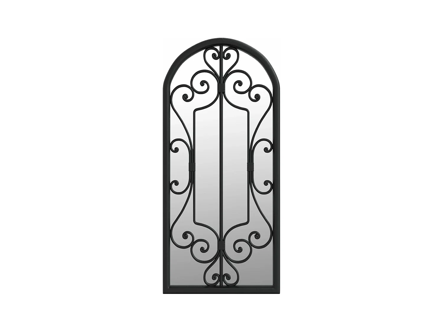 Miroir de jardin Noir 100x45 cm Fer pour utilisation extérieure FR46391