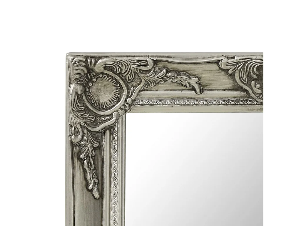 Miroir mural style baroque 50x50 cm Argenté FR39740