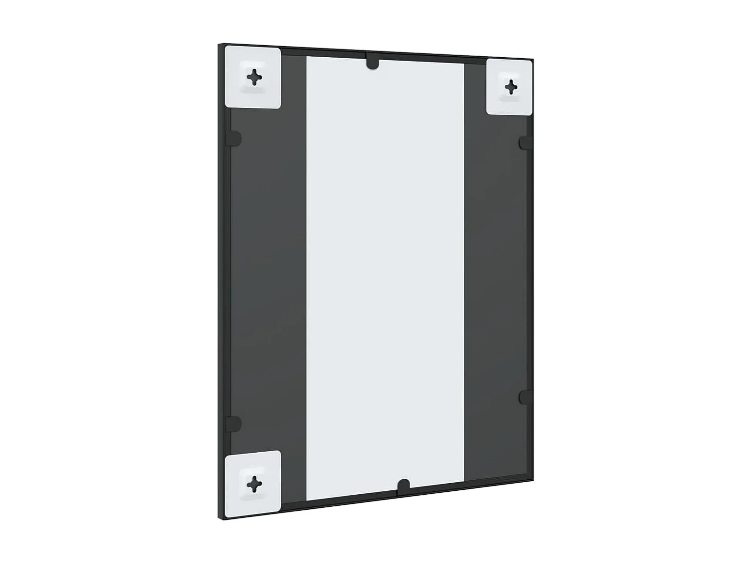 Miroir mural noir 40x50 cm rectangulaire fer FR92135