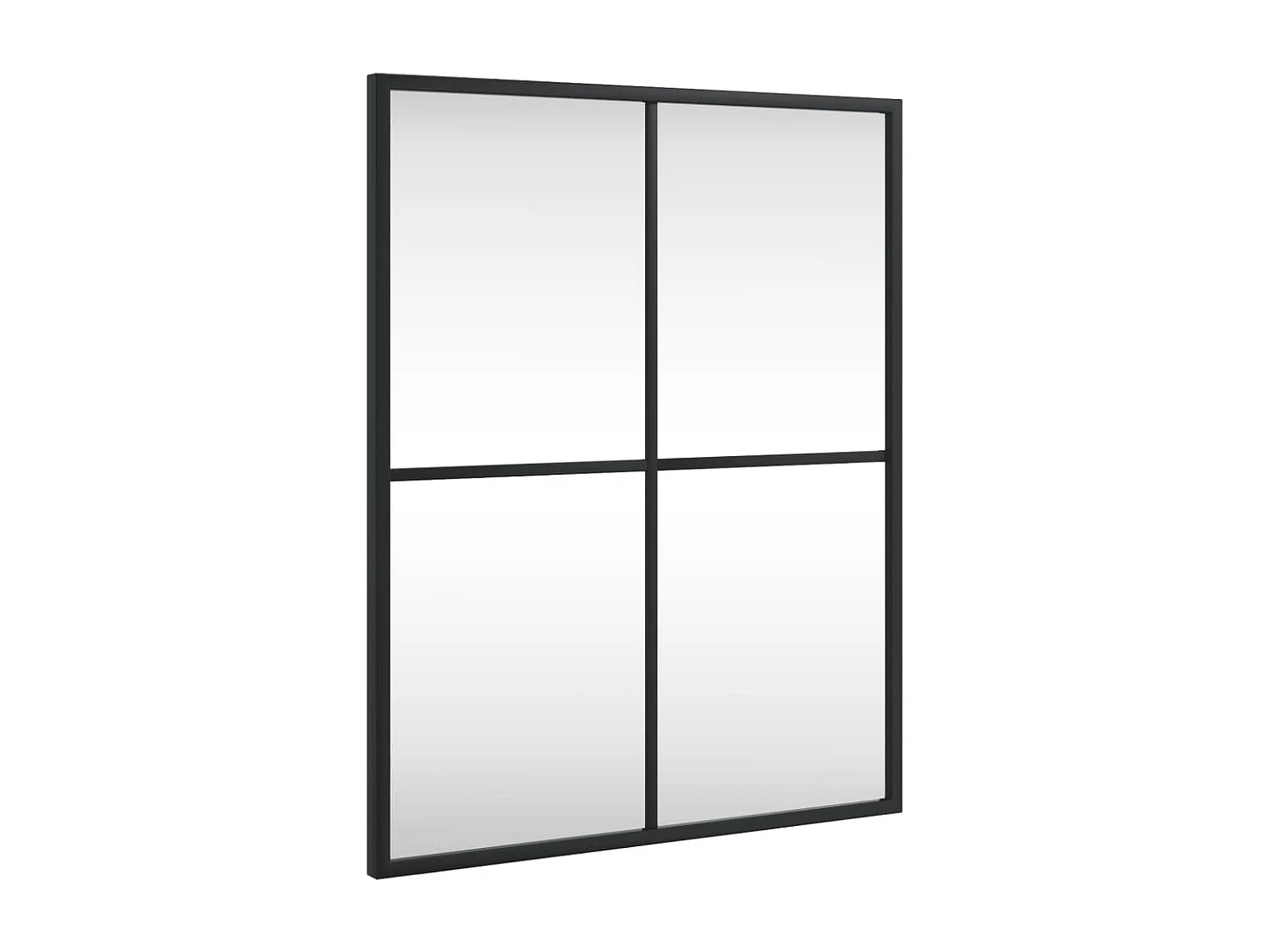 Espelho de parede retangular 40x50 cm ferro preto PT664853